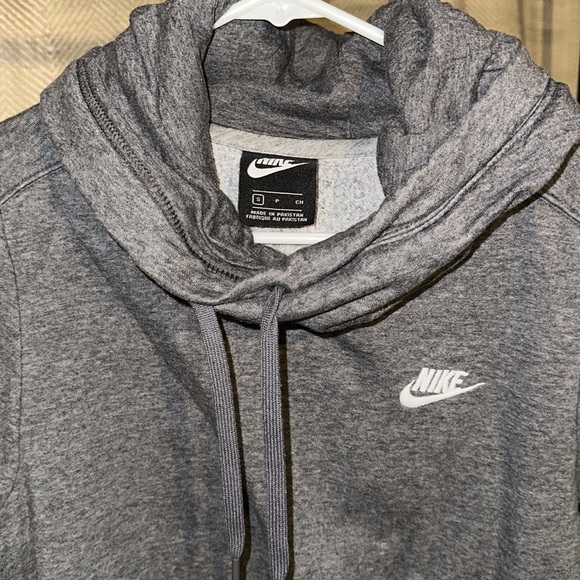 Womens nike funnel neck hoodie gray size small - Picture 2 of 5
